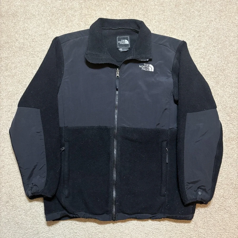 The North Face Denali Jacket Girls XL Black Polartec Fleece Zip Pockets Outdoor